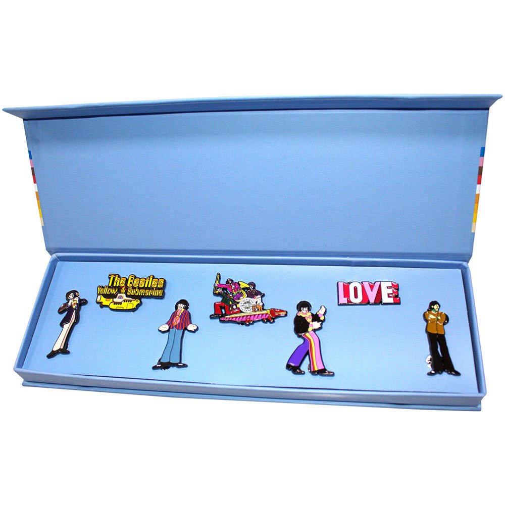 THE BEATLES ビートルズ (結成 65周年 ) - Yellow Submarine Band Mini / 7個セット / バッジ - PGS